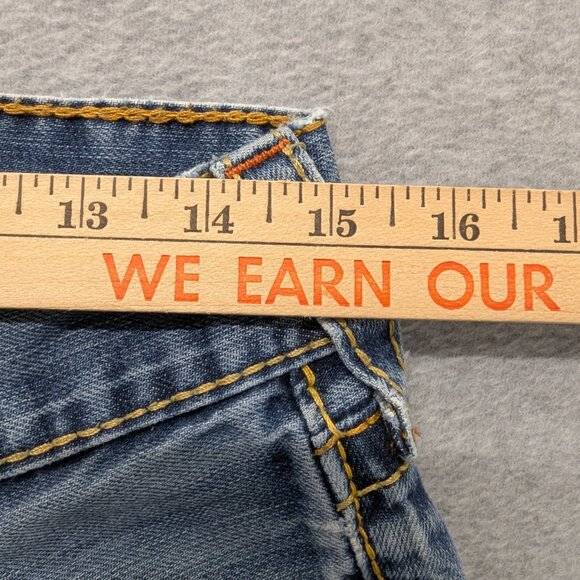 True Religion Jeans Mens 30 Straight Made in USA Distressed Zip Fly Horseshoe - Picture 5 of 16